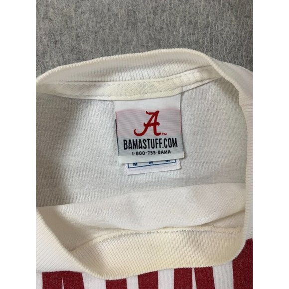 Alabama Crimson Tide BamaStuff Short Sleeve Tee Shirt (Men's Medium) White - Picture 3 of 11
